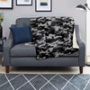 Grey Camouflage Print Blanket-grizzshop