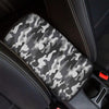 Grey Camouflage Print Car Console Cover-grizzshop