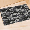 Grey Camouflage Print Door Mat-grizzshop