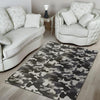 Grey Camouflage Print Floor Mat-grizzshop