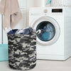 Grey Camouflage Print Laundry Basket-grizzshop