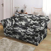 Grey Camouflage Print Loveseat Cover-grizzshop