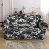 Grey Camouflage Print Loveseat Cover-grizzshop