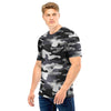 Grey Camouflage Print Men T Shirt-grizzshop