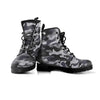 Grey Camouflage Print Men's Boots-grizzshop