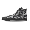 Grey Camouflage Print Men's High Top Shoes-grizzshop