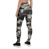 Grey Camouflage Print Women's Leggings-grizzshop