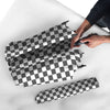 Grey Checkered Flag Print Umbrella-grizzshop