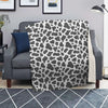 Grey Cow Print Pattern Blanket-grizzshop