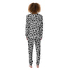 Grey Cow Print Pattern Women's Pajamas-grizzshop