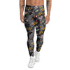 Grey Cute Casino Print Pattern Men's Leggings-grizzshop