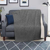 Grey Glitter Texture Print Blanket-grizzshop