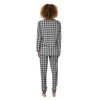 Grey Houndstooth Print Women's Pajamas-grizzshop