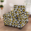 Grey Leopard Armchair Cover-grizzshop