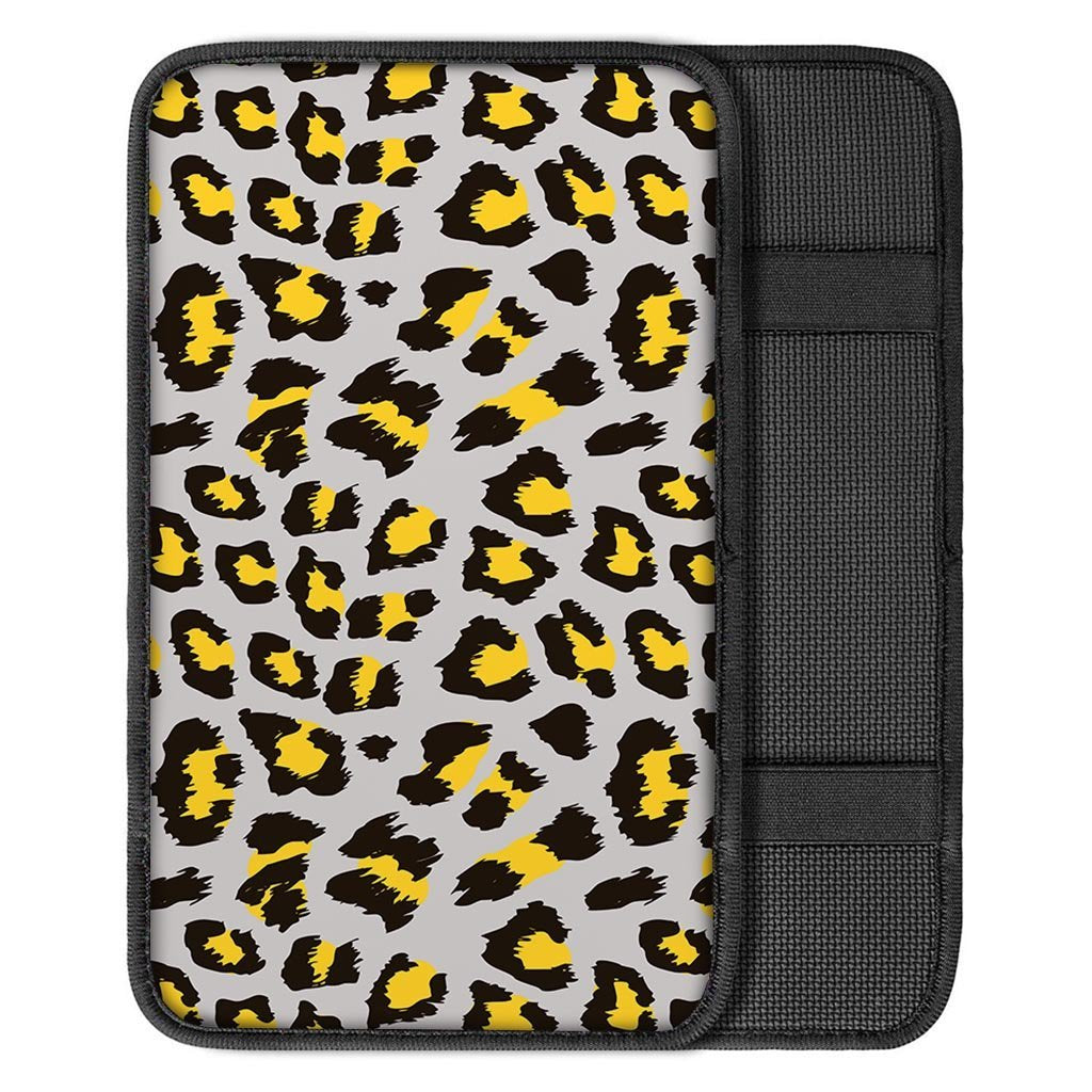 Grey Leopard Car Console Cover-grizzshop