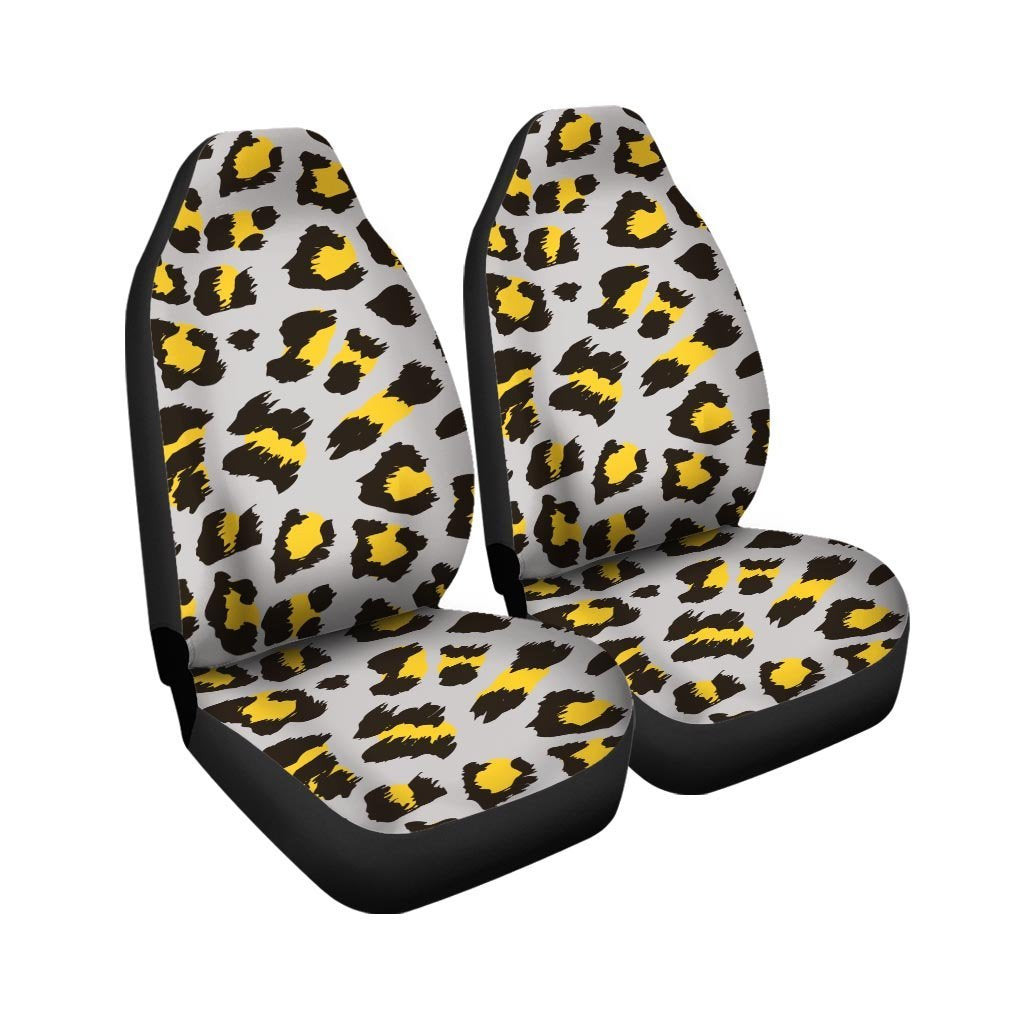 Grey Leopard Car Seat Covers-grizzshop