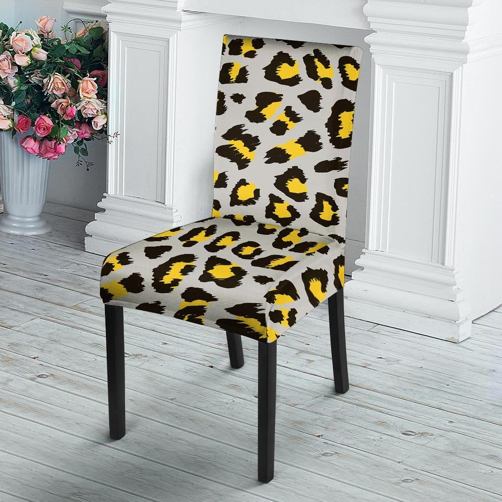 Grey Leopard Chair Cover-grizzshop
