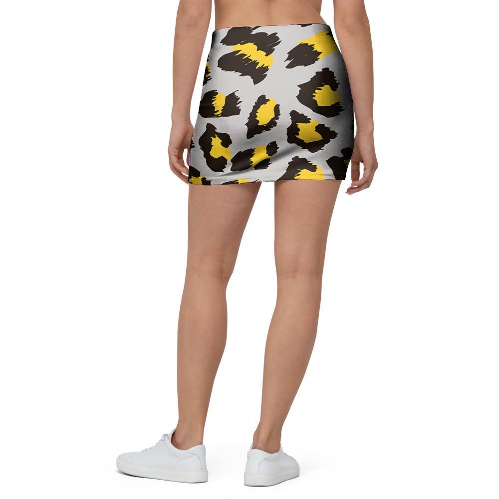 Grey Leopard Mini Skirt-grizzshop