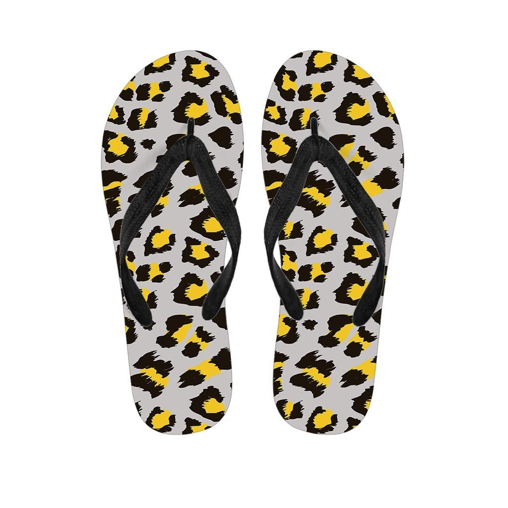 Grey Leopard Women's Flip Flops-grizzshop