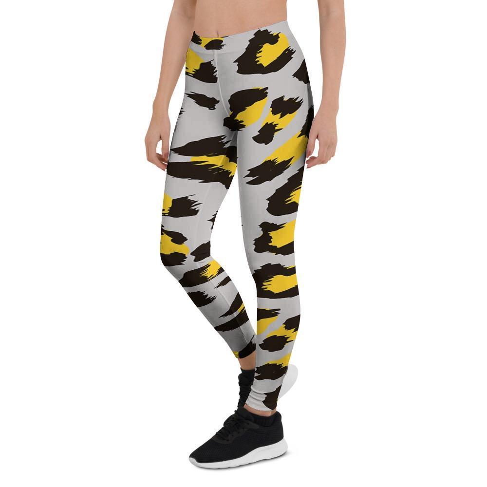 Grey Leopard Women's Leggings-grizzshop