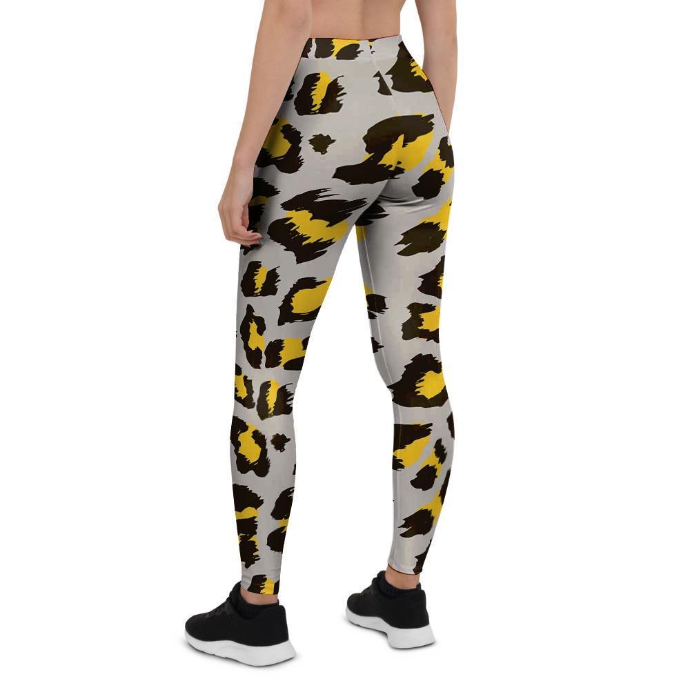 Grey Leopard Women's Leggings-grizzshop