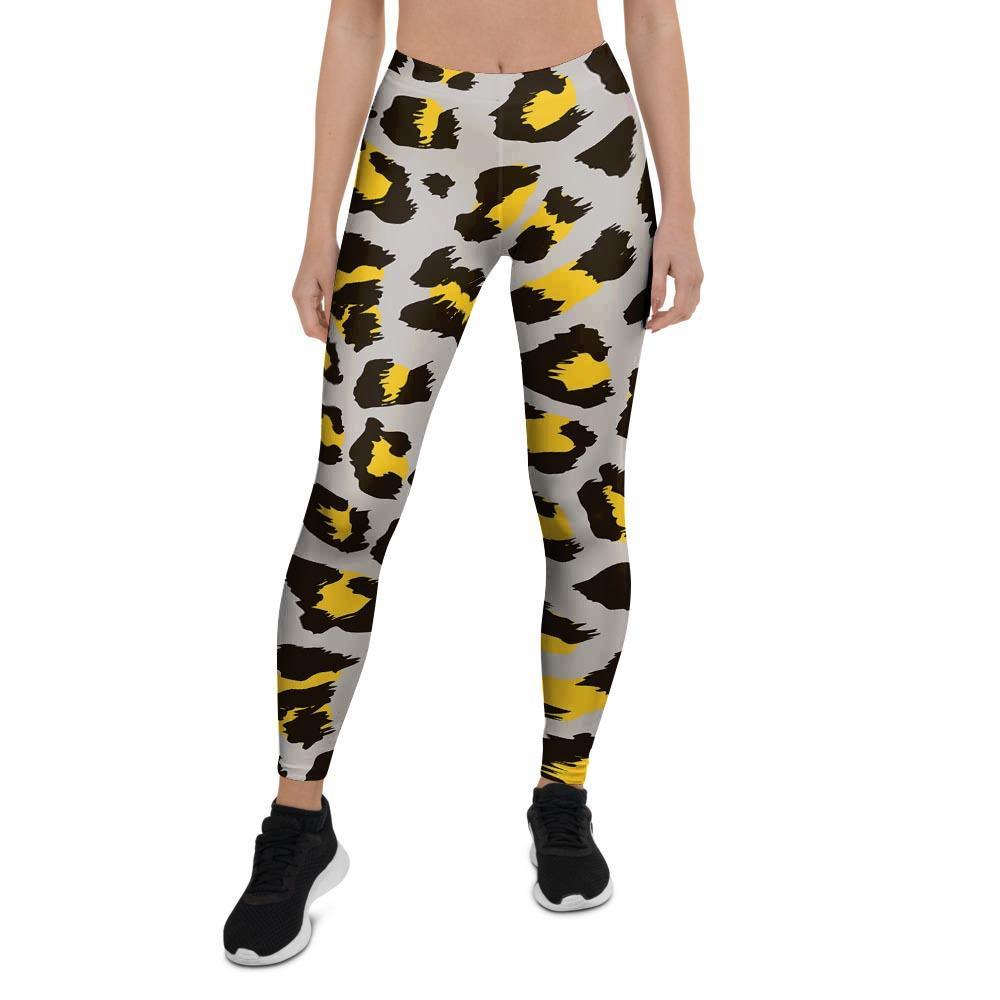 Grey Leopard Women's Leggings-grizzshop