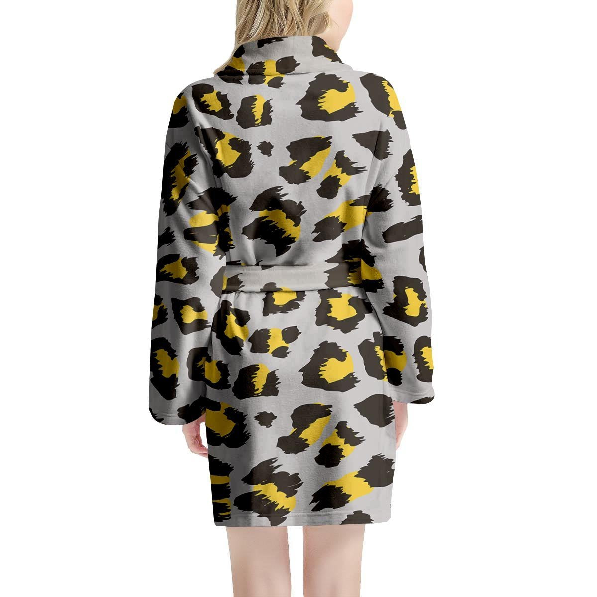 Grey Leopard Women's Robe-grizzshop