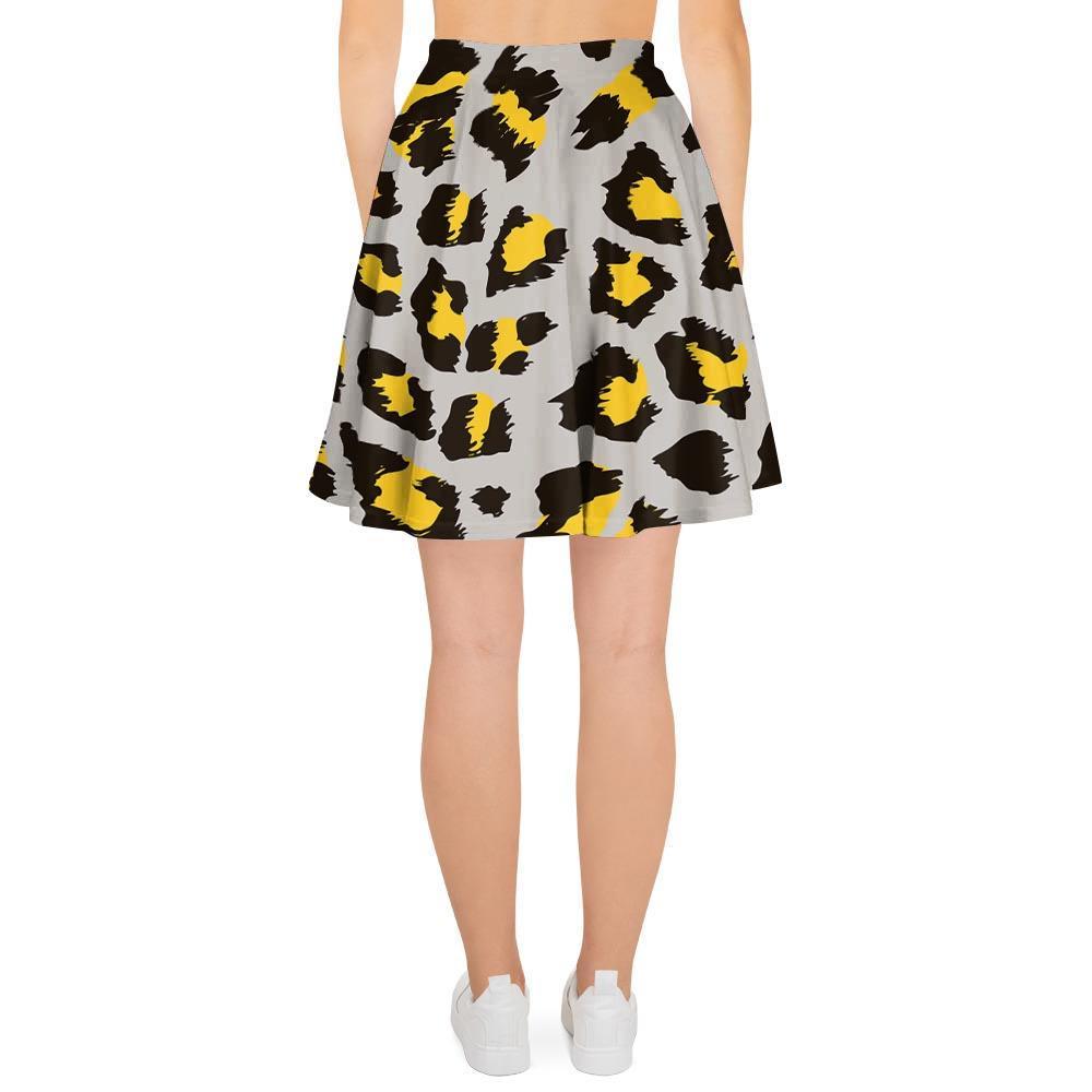 Grey Leopard Women's Skirt-grizzshop