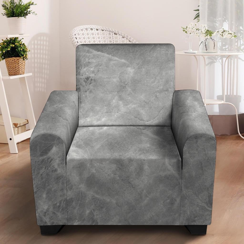 Grey Marble Armchair Cover-grizzshop