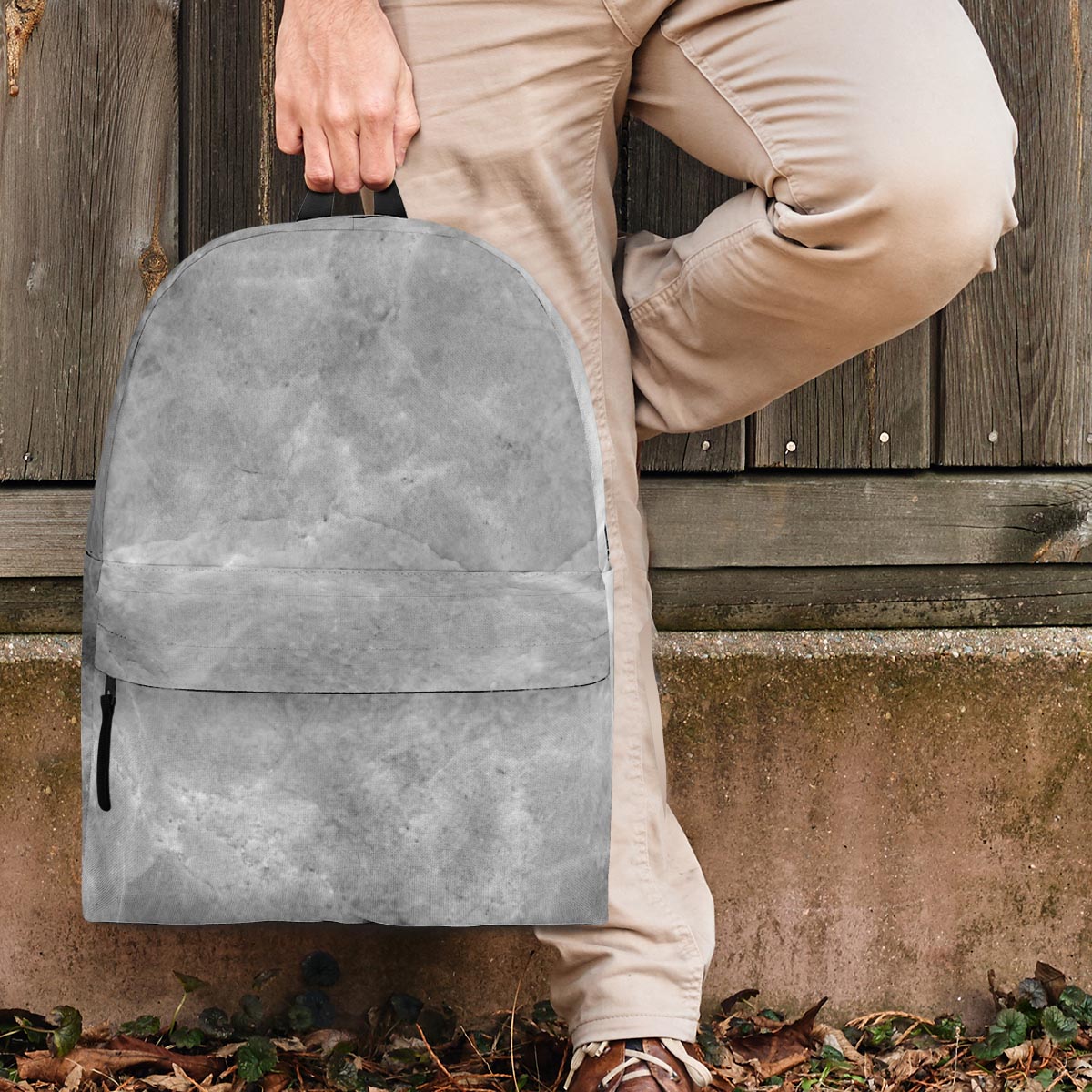 Grey Marble Backpack-grizzshop