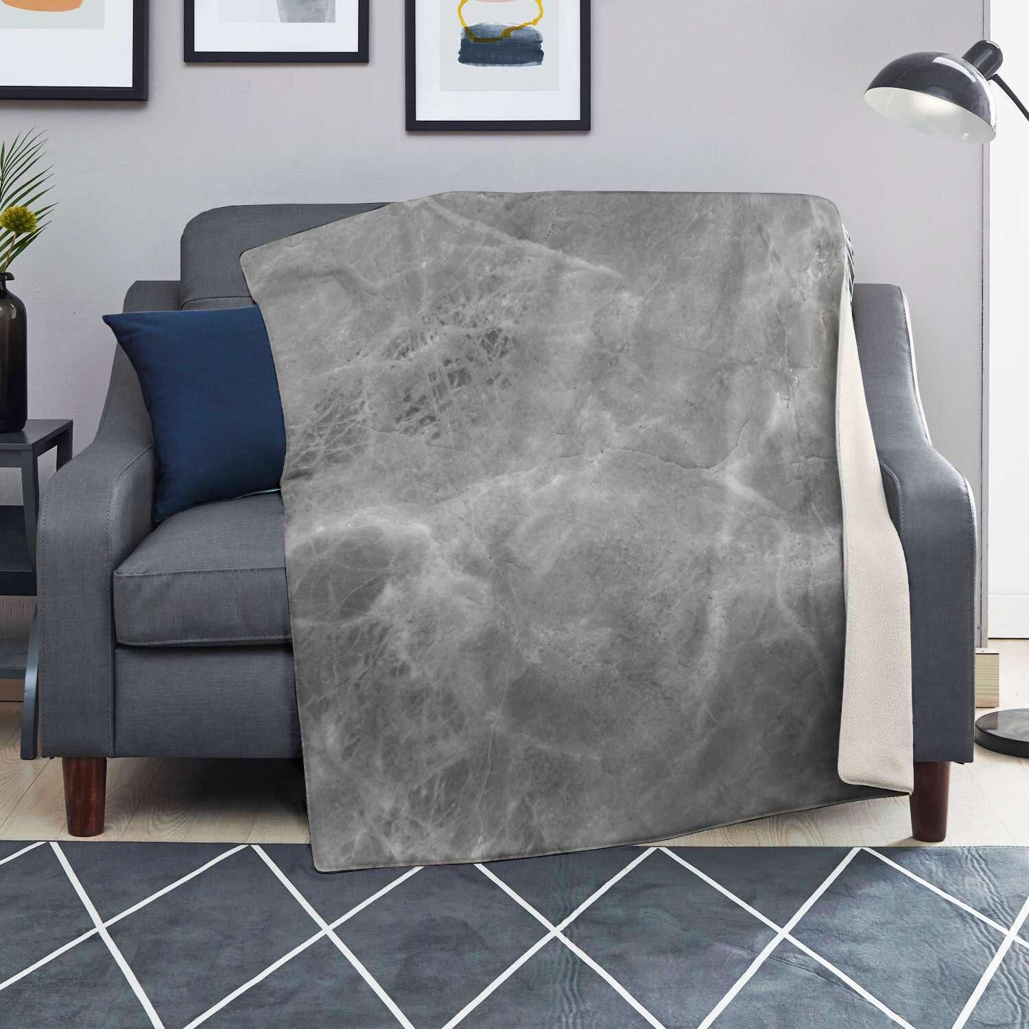 Grey Marble Blanket-grizzshop