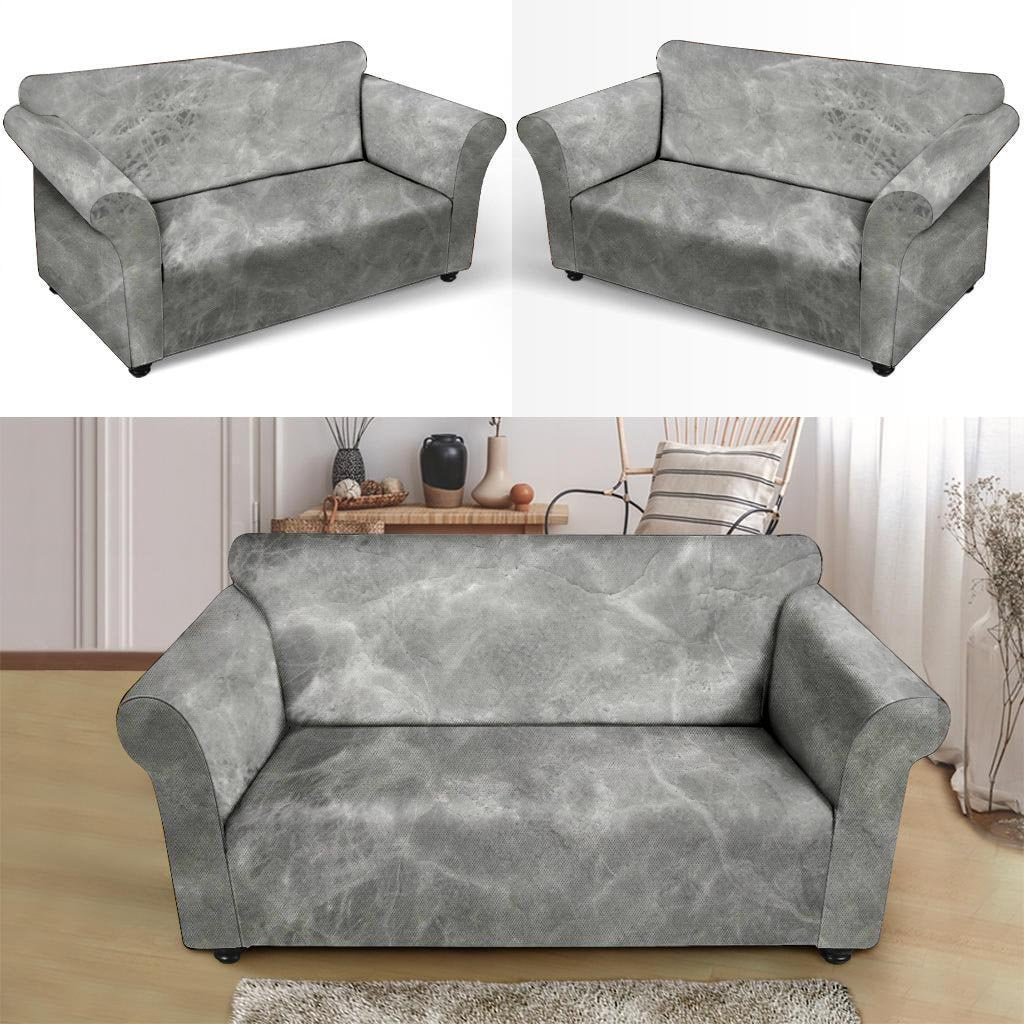 Grey Marble Loveseat Cover-grizzshop