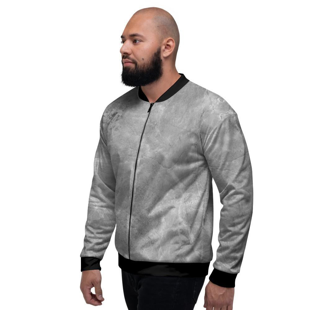 Grey Marble Men's Bomber Jacket-grizzshop