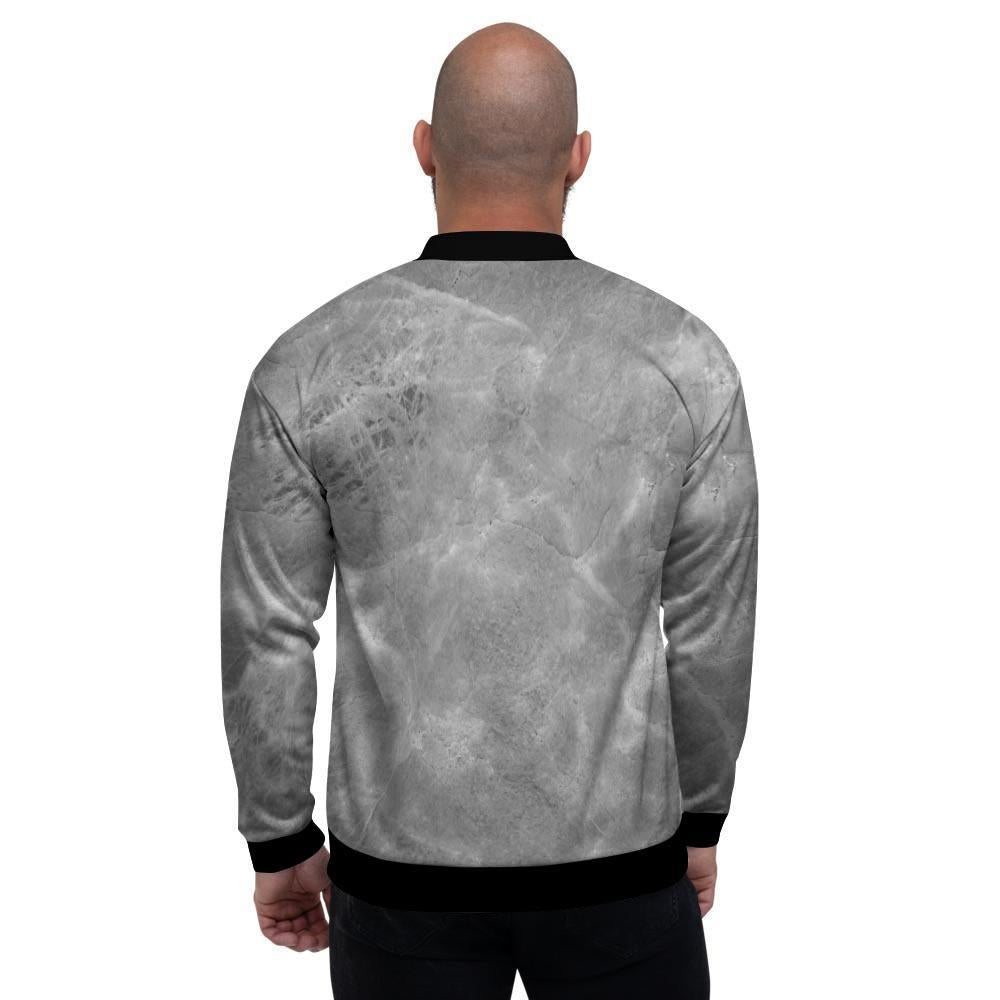 Grey Marble Men's Bomber Jacket-grizzshop