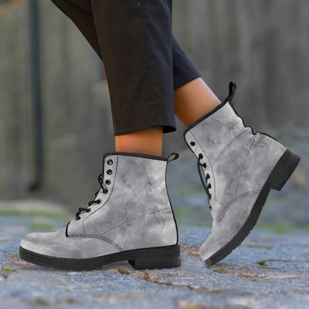 Grey Marble Men's Boots-grizzshop