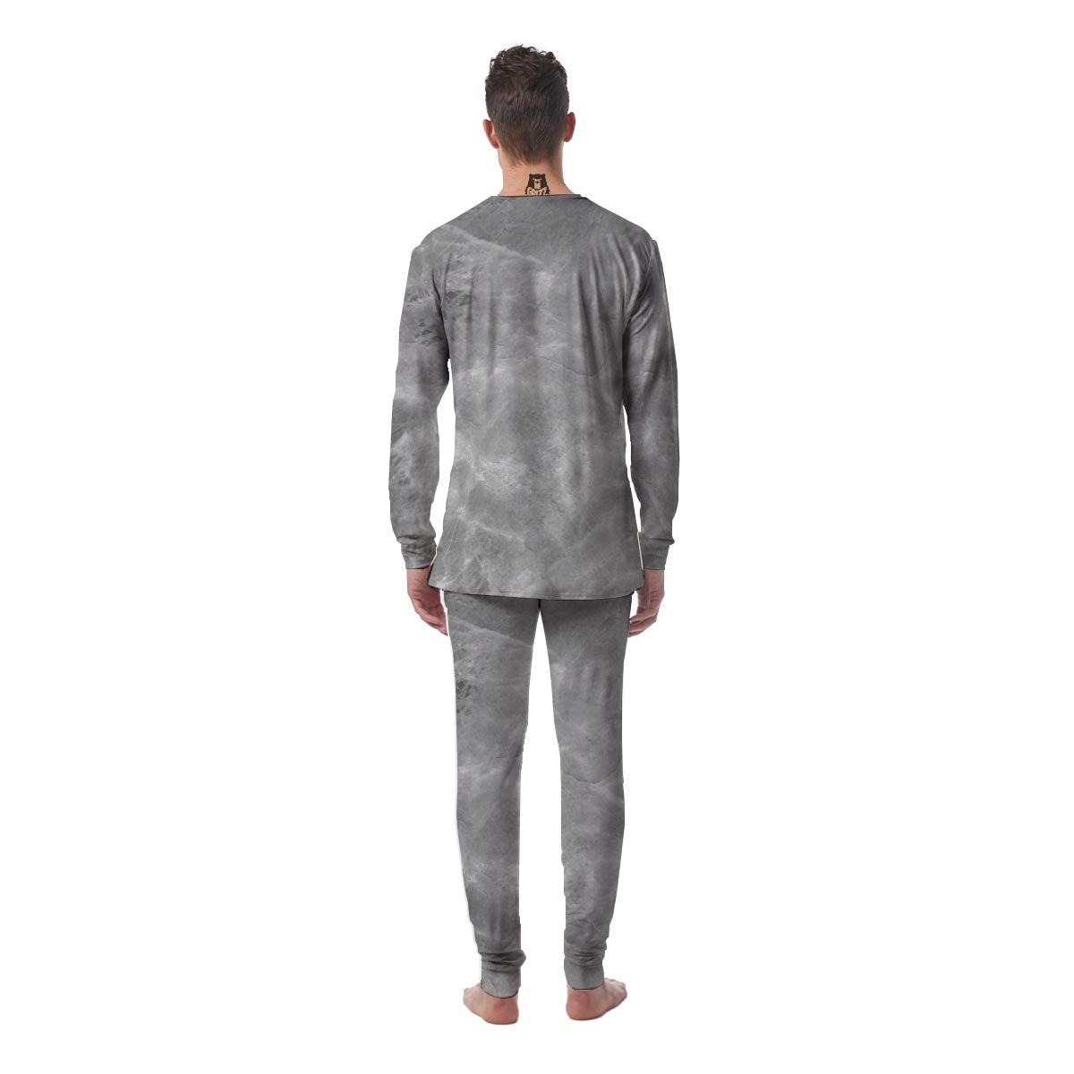 Grey Marble Men's Pajamas-grizzshop