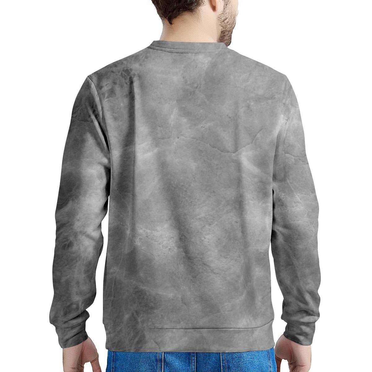 Grey Marble Men's Sweatshirt-grizzshop