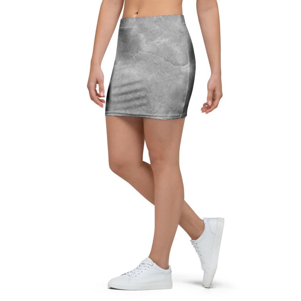 Grey Marble Mini Skirt-grizzshop
