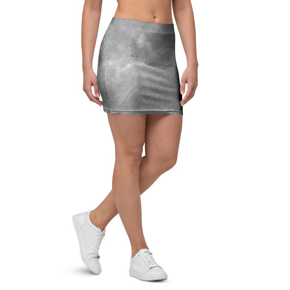 Grey Marble Mini Skirt-grizzshop