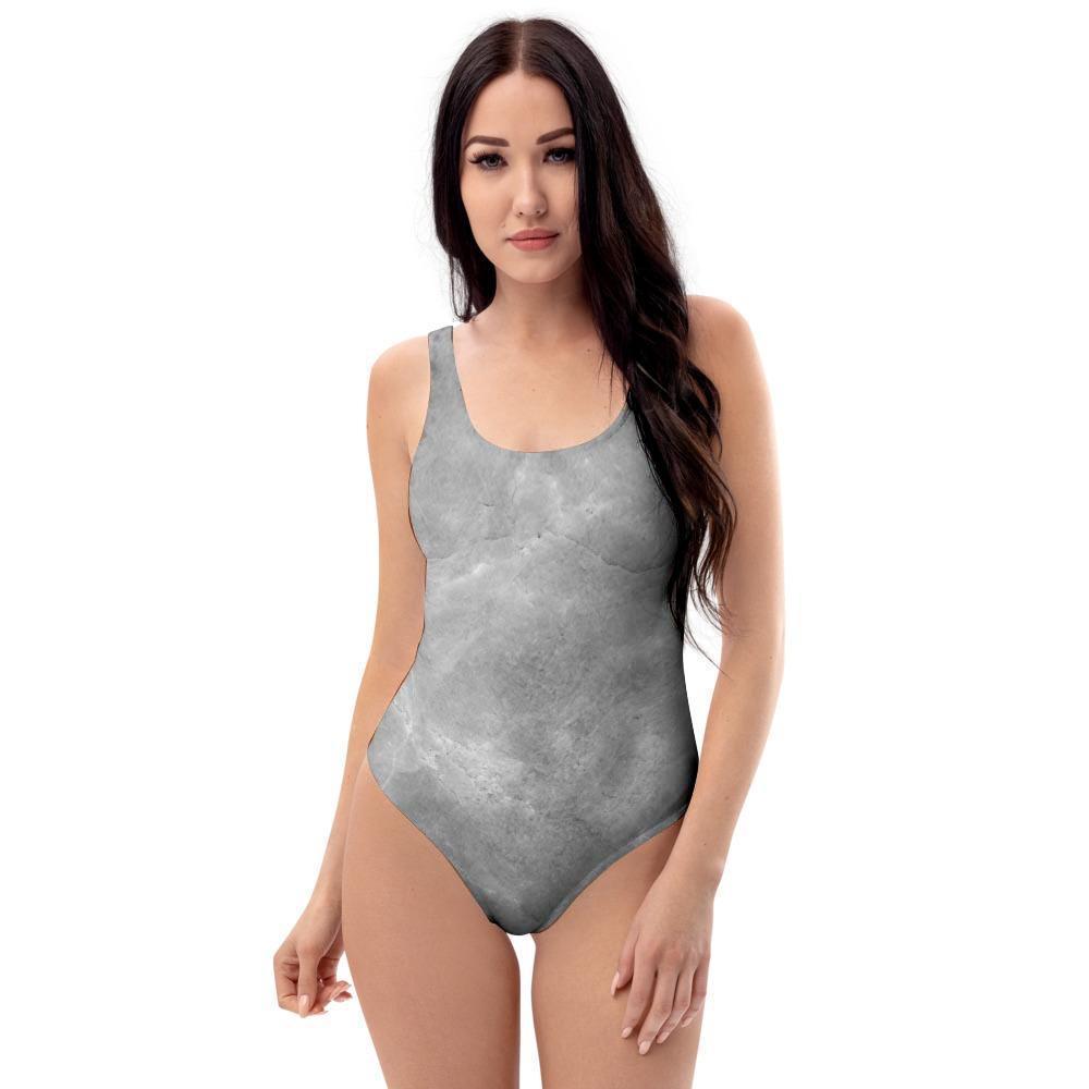 Grey Marble One Piece Swimsuite-grizzshop