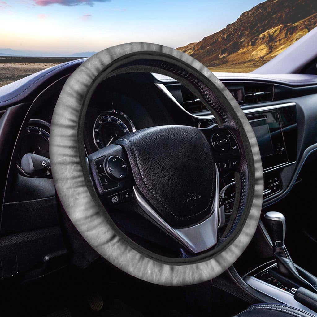 Grey Marble Steering Wheel Cover-grizzshop