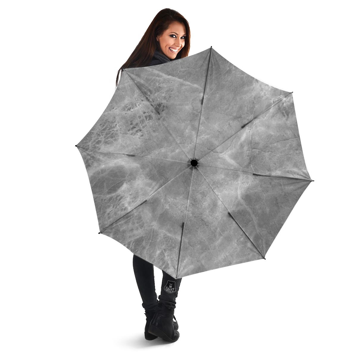 Grey Marble Umbrella-grizzshop