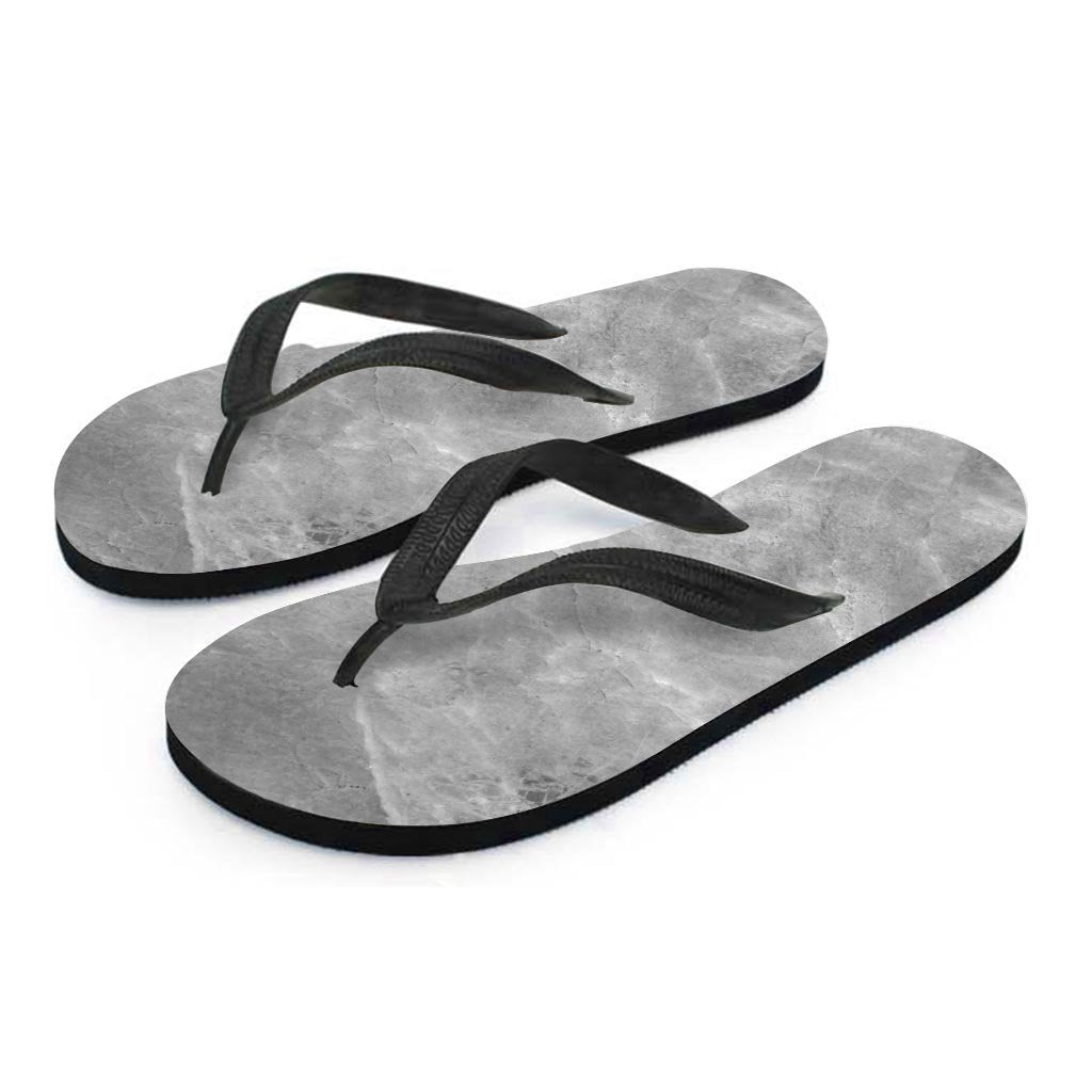 Grey Marble Women's Flip Flops-grizzshop