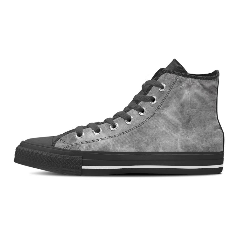 Grey Marble Women's High Top Shoes-grizzshop