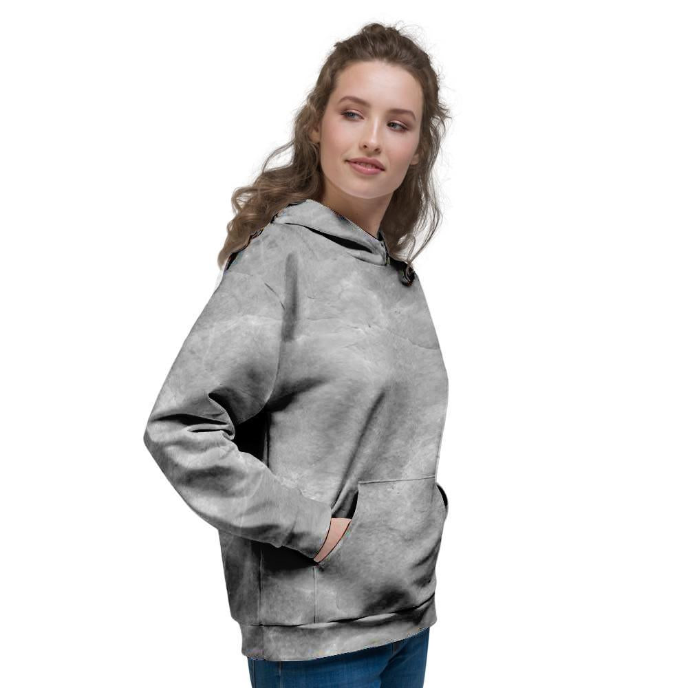 Grey Marble Women's Hoodie-grizzshop