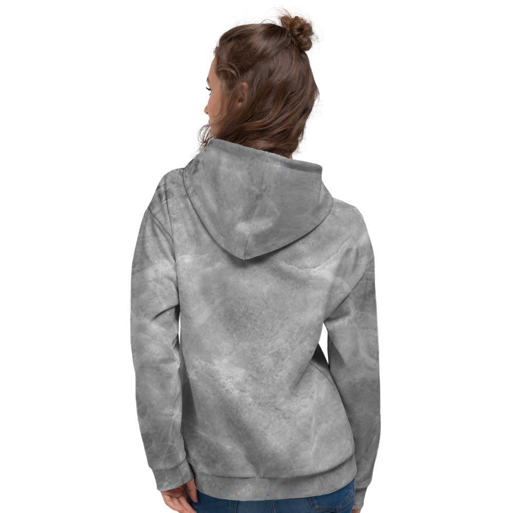 Grey Marble Women's Hoodie-grizzshop