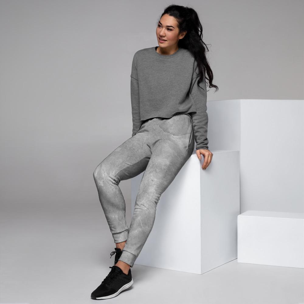 Grey Marble Women's Joggers-grizzshop