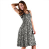 Grey Paisley Bandana Print Dress-grizzshop