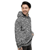 Grey Paisley Bandana Print Men's Hoodie-grizzshop