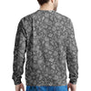 Grey Paisley Bandana Print Men's Sweatshirt-grizzshop